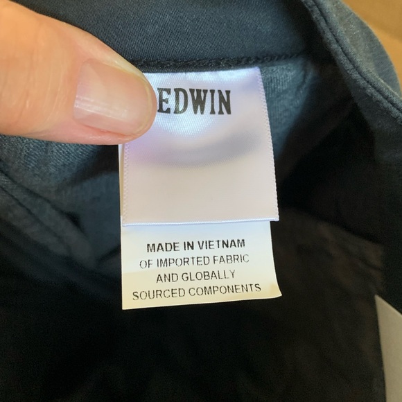 EDWIN Mason Slim Chino Navy Pants NWT 🌴 - Picture 6 of 8